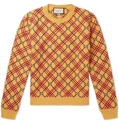 gucci bird sweater yellow and black|gucci sweater black and red.